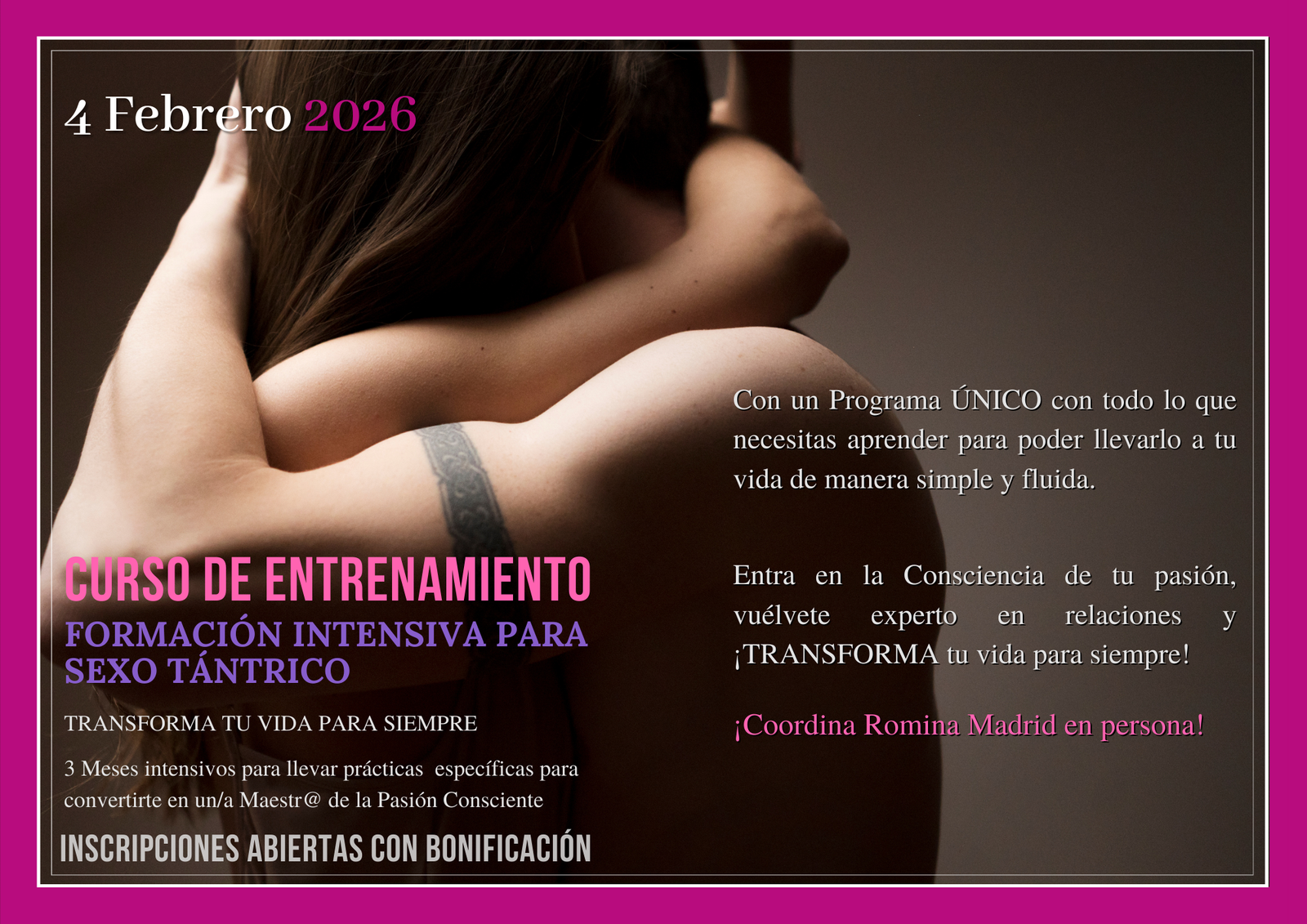 curso intensivo o entrenamiento para sexo tantrico formacion en sexualidad tantrica