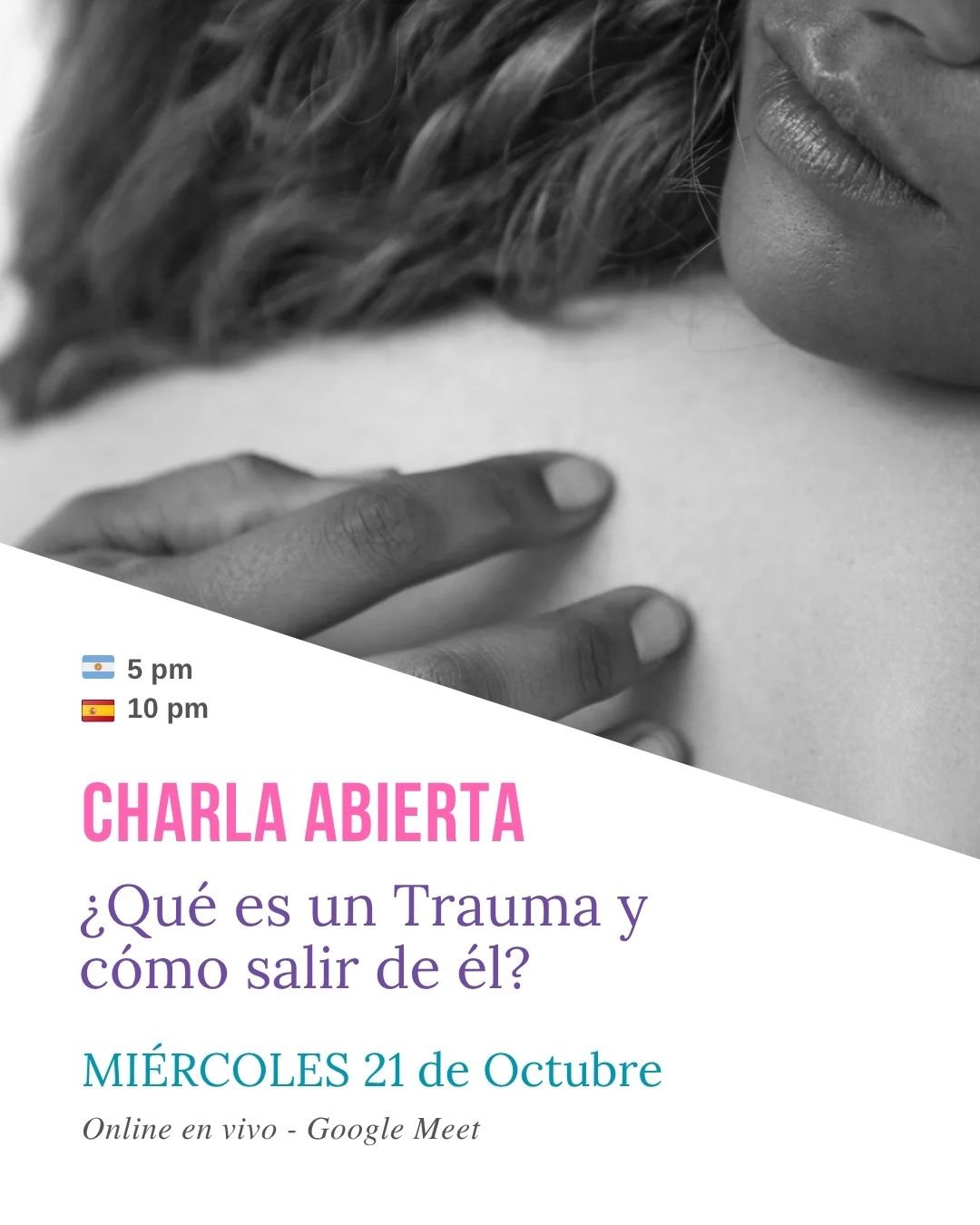 flyer charla paula villa